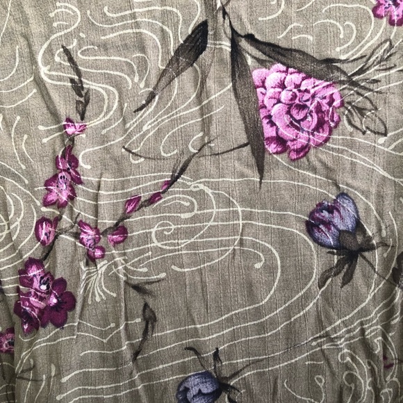 Vintage Cottagecore Green Long sleeve Button-up Blouse w/Ruffles 80s/90s - Picture 3 of 5